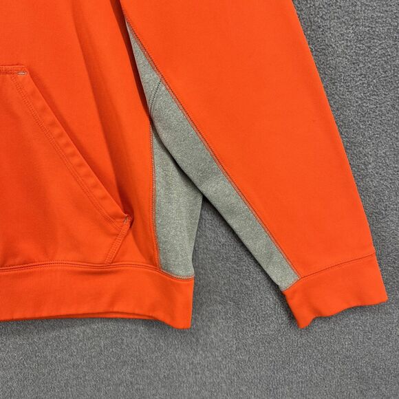 NIKE Therma Fit Hoodie Mens Medium Orange gray - Picture 6 of 16